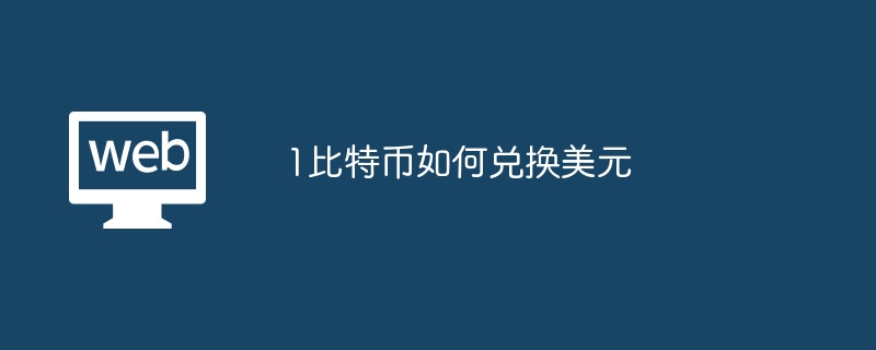 1比特币如何兑换美元